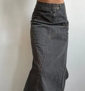 00s denim maxi skirt