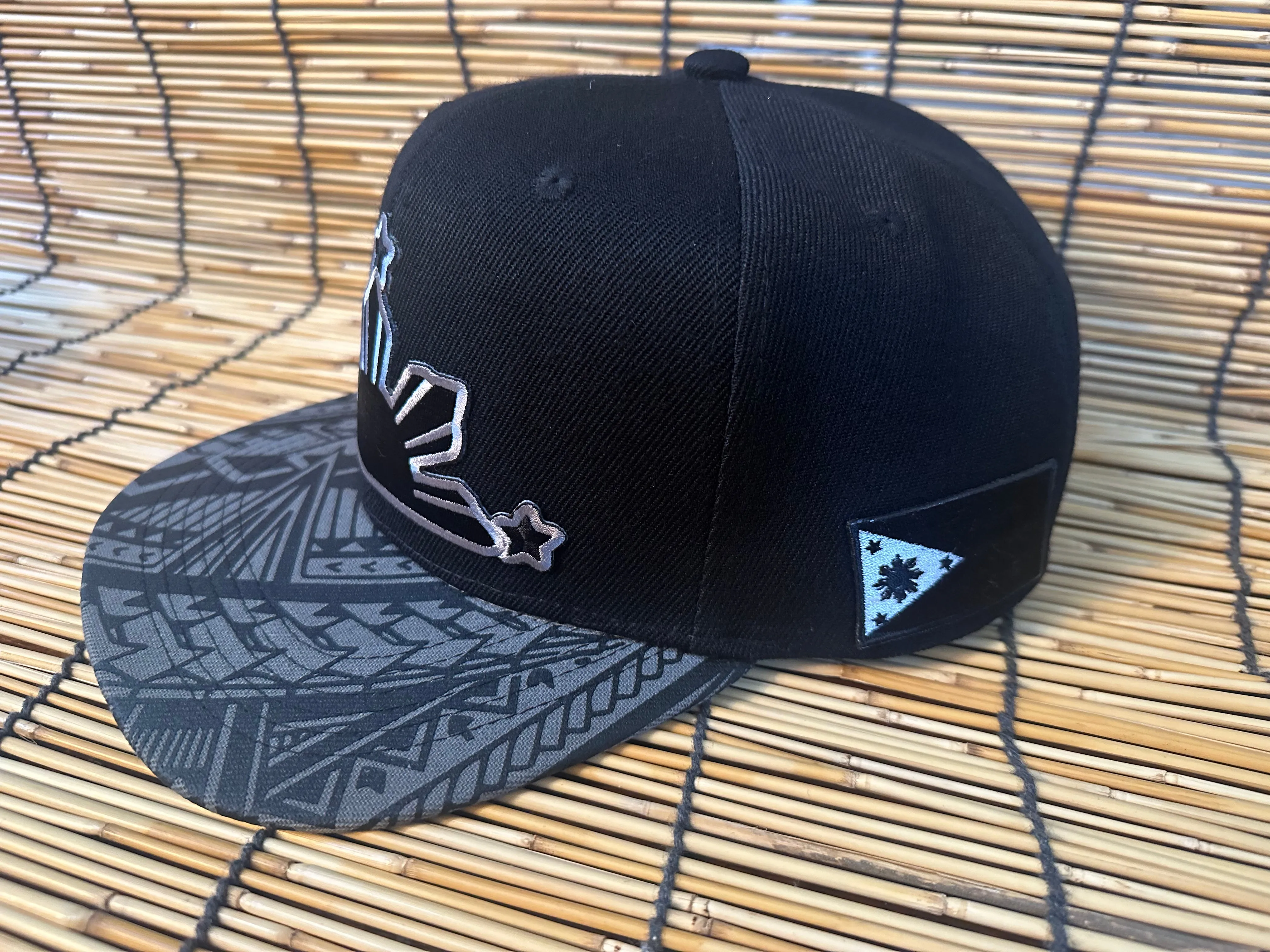 3 STARS AND SUN Filipino Philippines Gray Tribal Brims