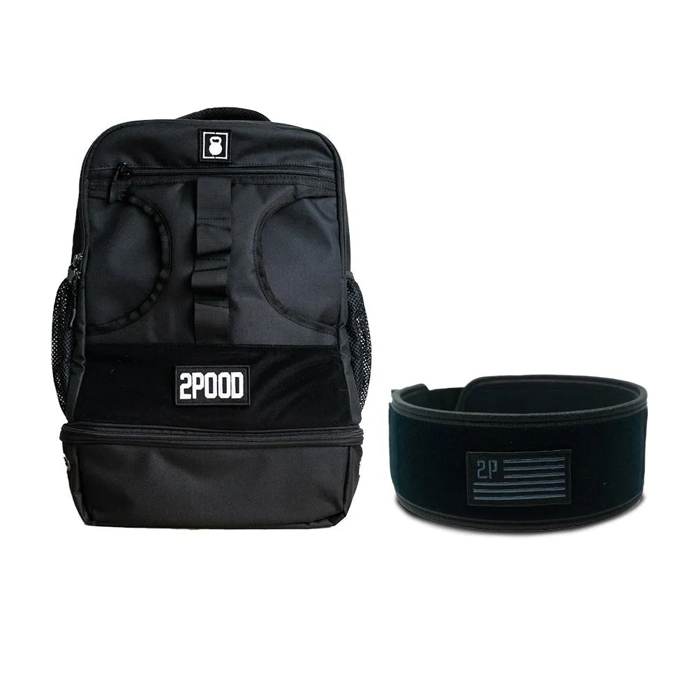 4" Black Velcro Belt & Backpack 3.0 Bundle