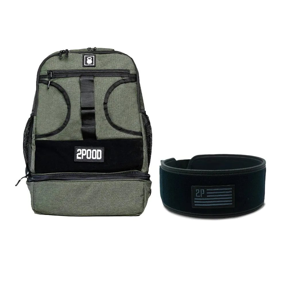 4" Black Velcro Belt & Backpack 3.0 Bundle