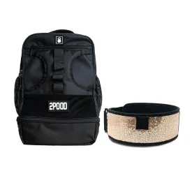 4" Classy Bling Rose Gold Belt & Backpack 3.0 Bundle