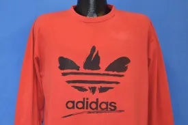 80s Adidas Trefoil Logo Red Long Sleeve t-shirt Extra Large