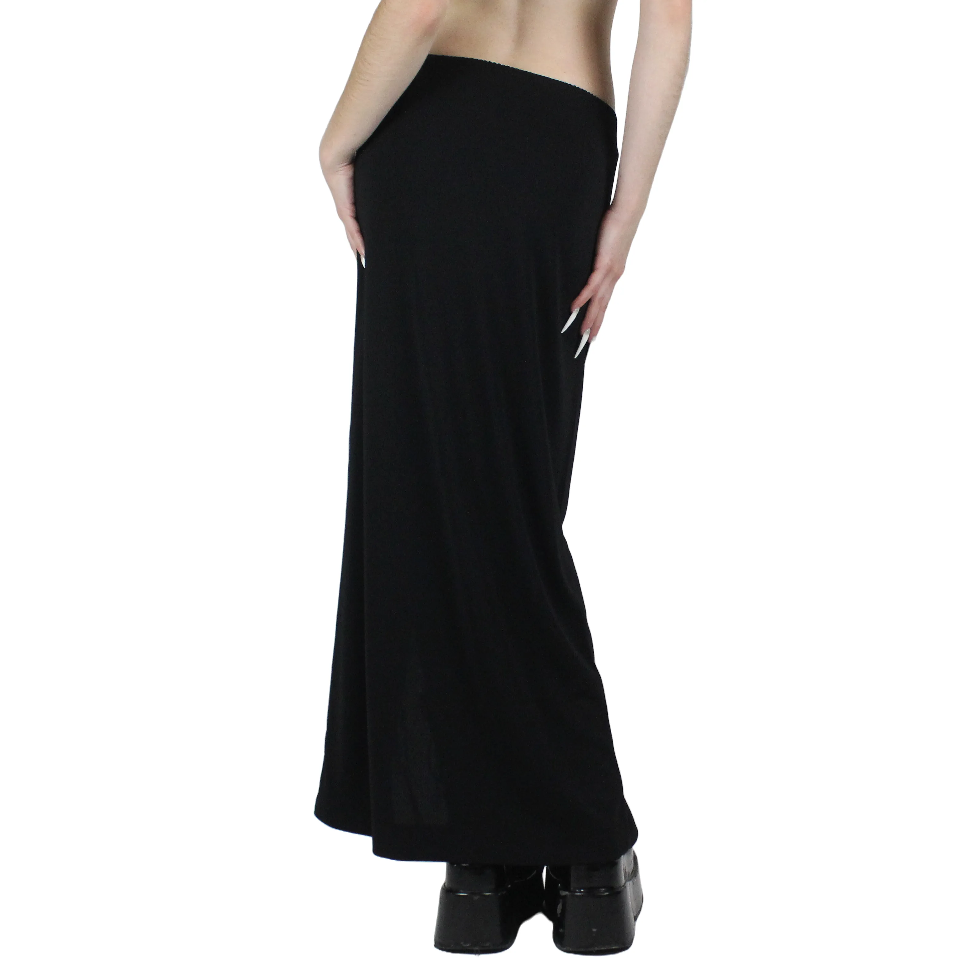 90s Black Maxi Skirt (M/L)