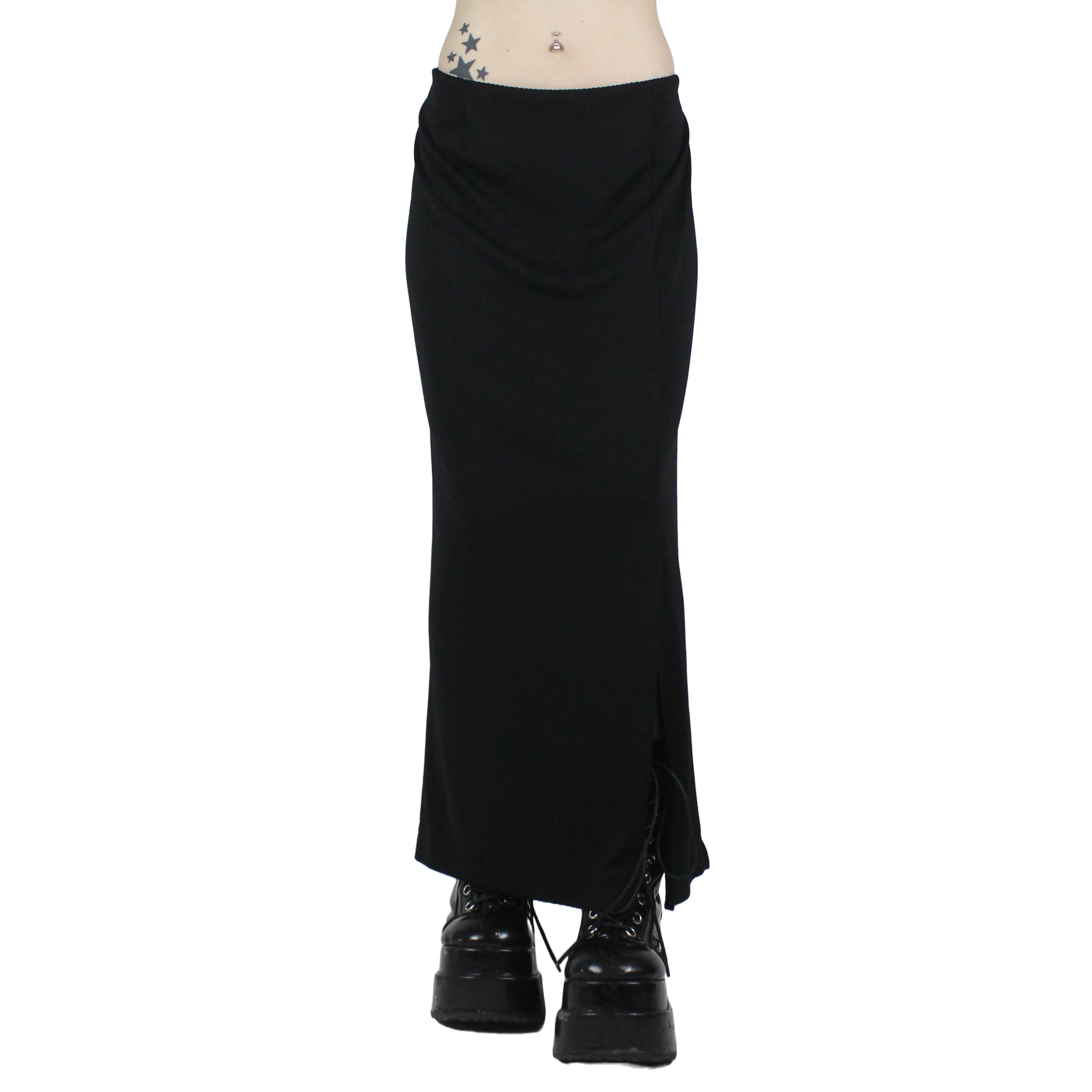 90s Black Maxi Skirt (M/L)