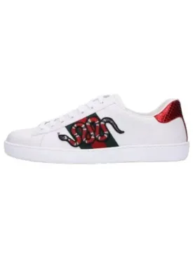 Ace embroidered sneakers white