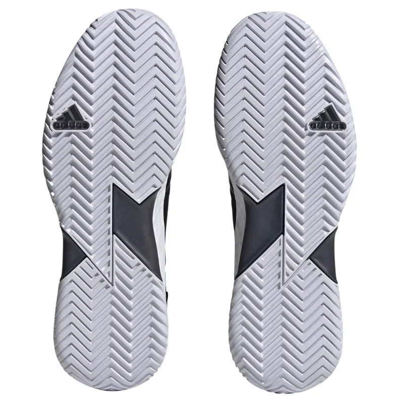 Adidas Adizero Ubersonic 4.1 Mens Tennis Shoes - Core Black / White / Grey Four