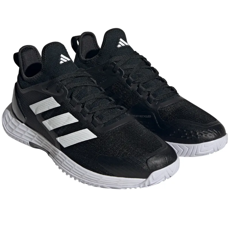 Adidas Adizero Ubersonic 4.1 Mens Tennis Shoes - Core Black / White / Grey Four