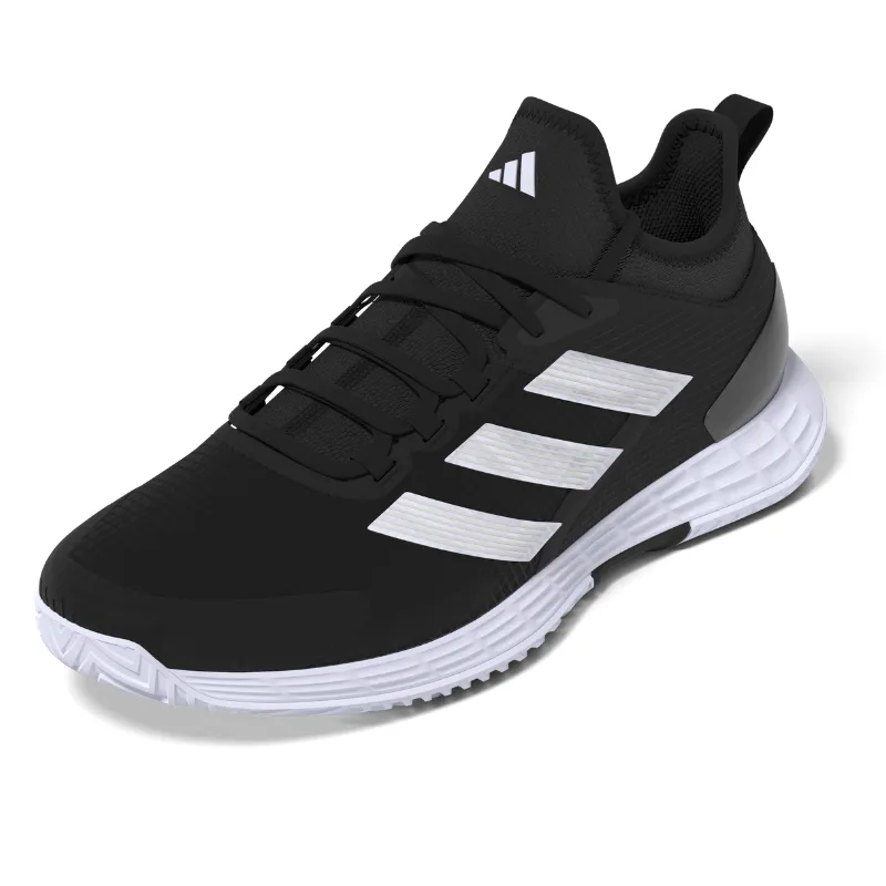 Adidas Adizero Ubersonic 4.1 Mens Tennis Shoes - Core Black / White / Grey Four