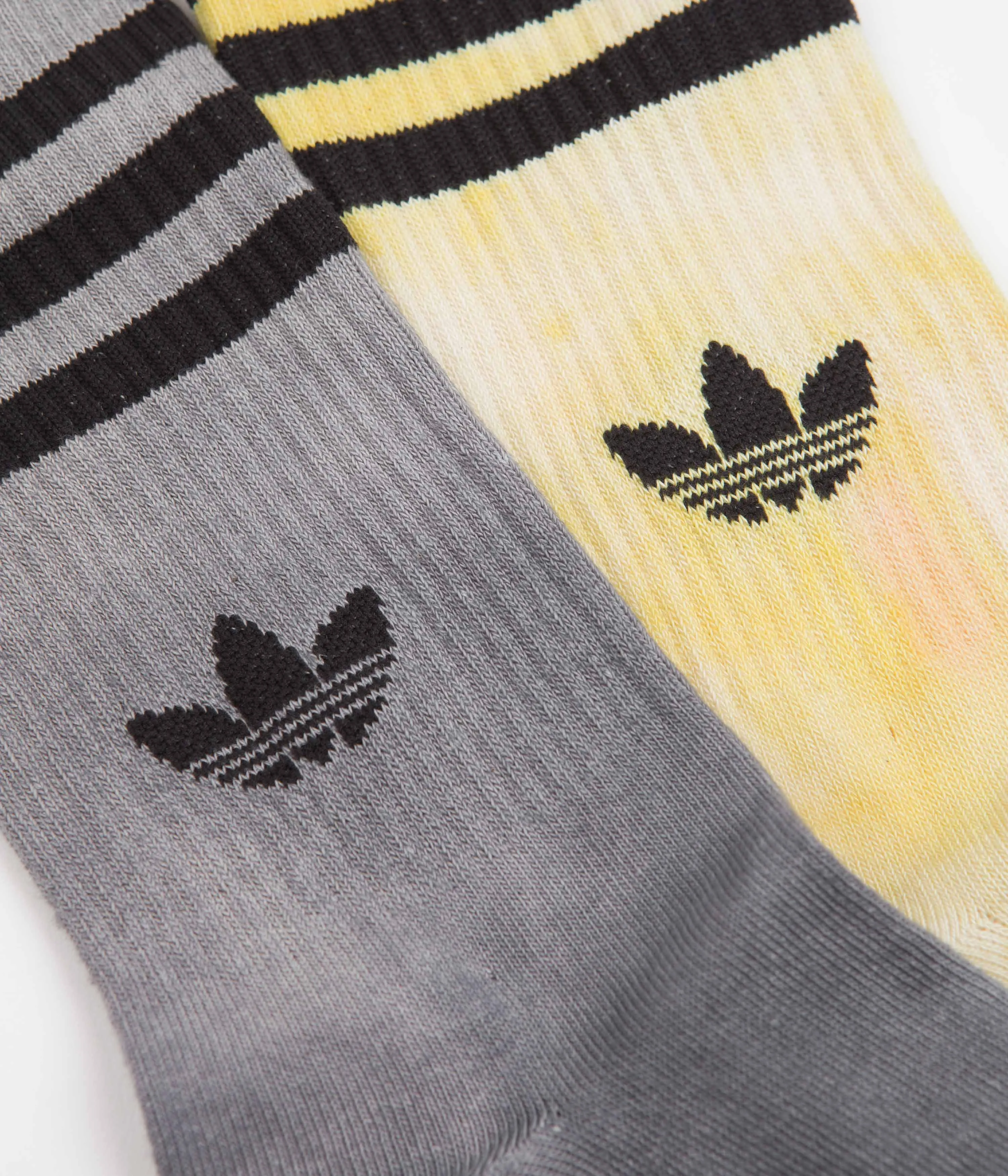 Adidas Batik Socks (2 Pair) - Solid Grey / Black