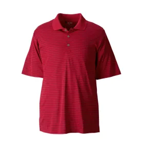 adidas Golf Men's ClimaLite Red/Black Pencil Stripe S/S Polo