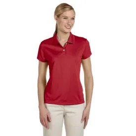 adidas Golf Women's ClimaLite Power Red S/S Poly Pique Polo