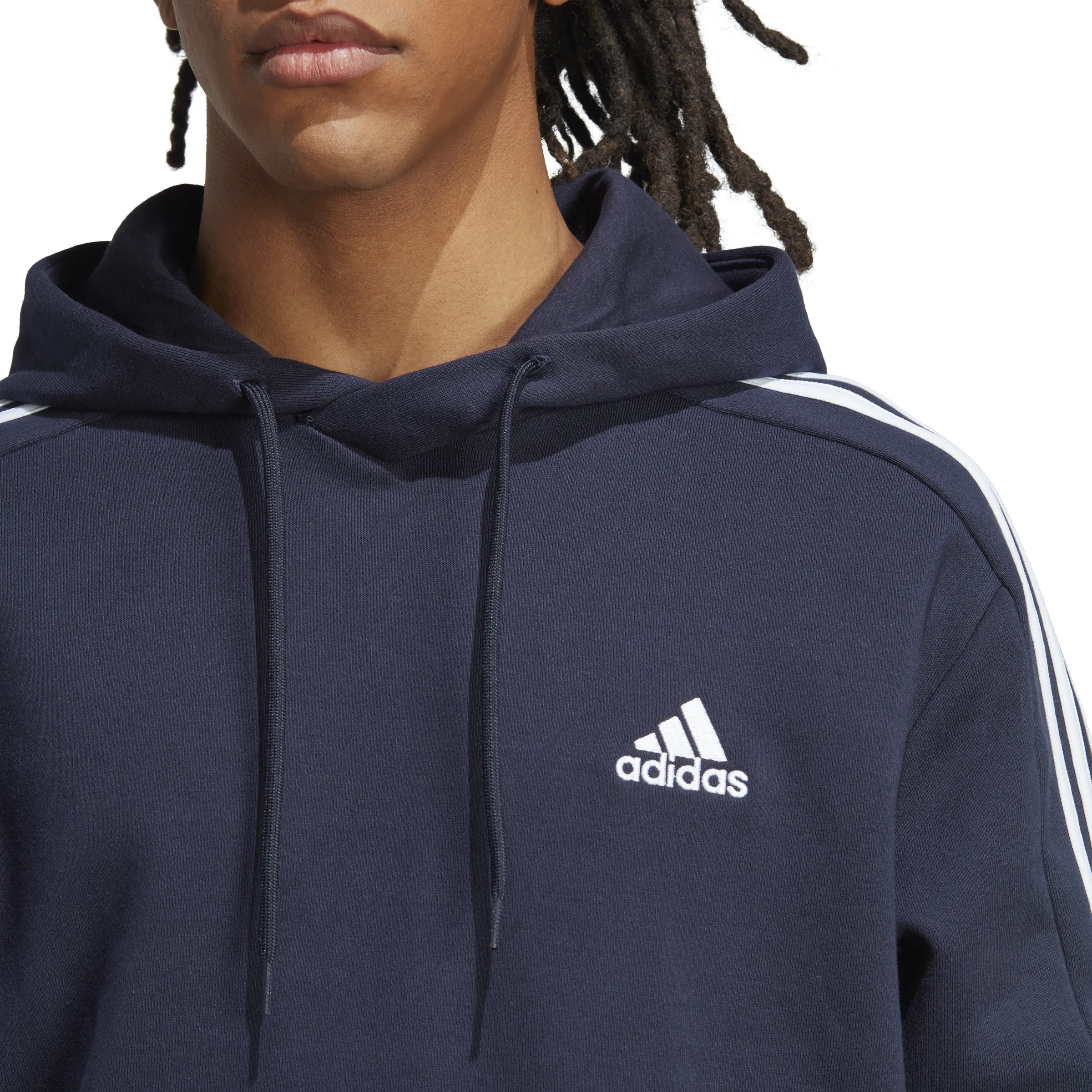 adidas Men's Essentials French Terry 3-Stripes Hoodie