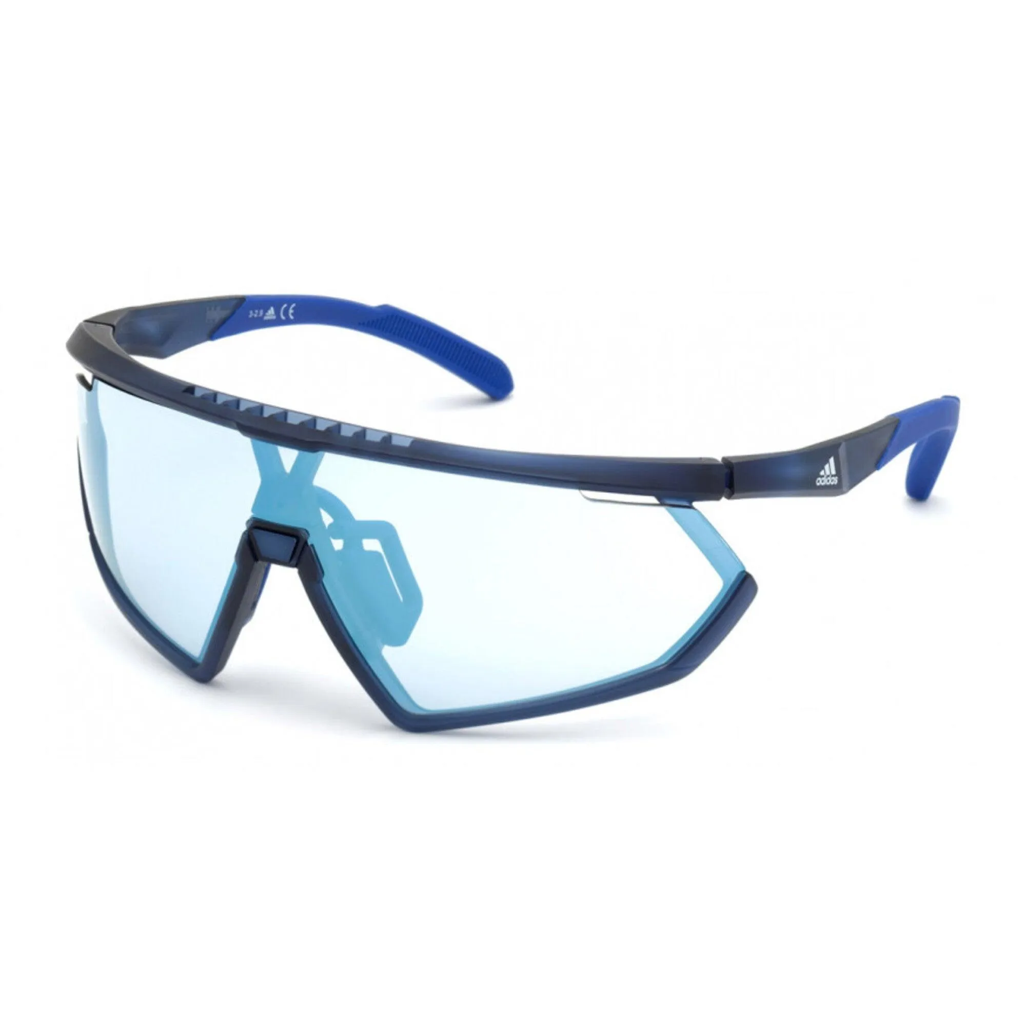 Adidas Men's Sunglasses - Matte Blue Plastic Frame Blue Lens | ADIDAS SP0001 91V