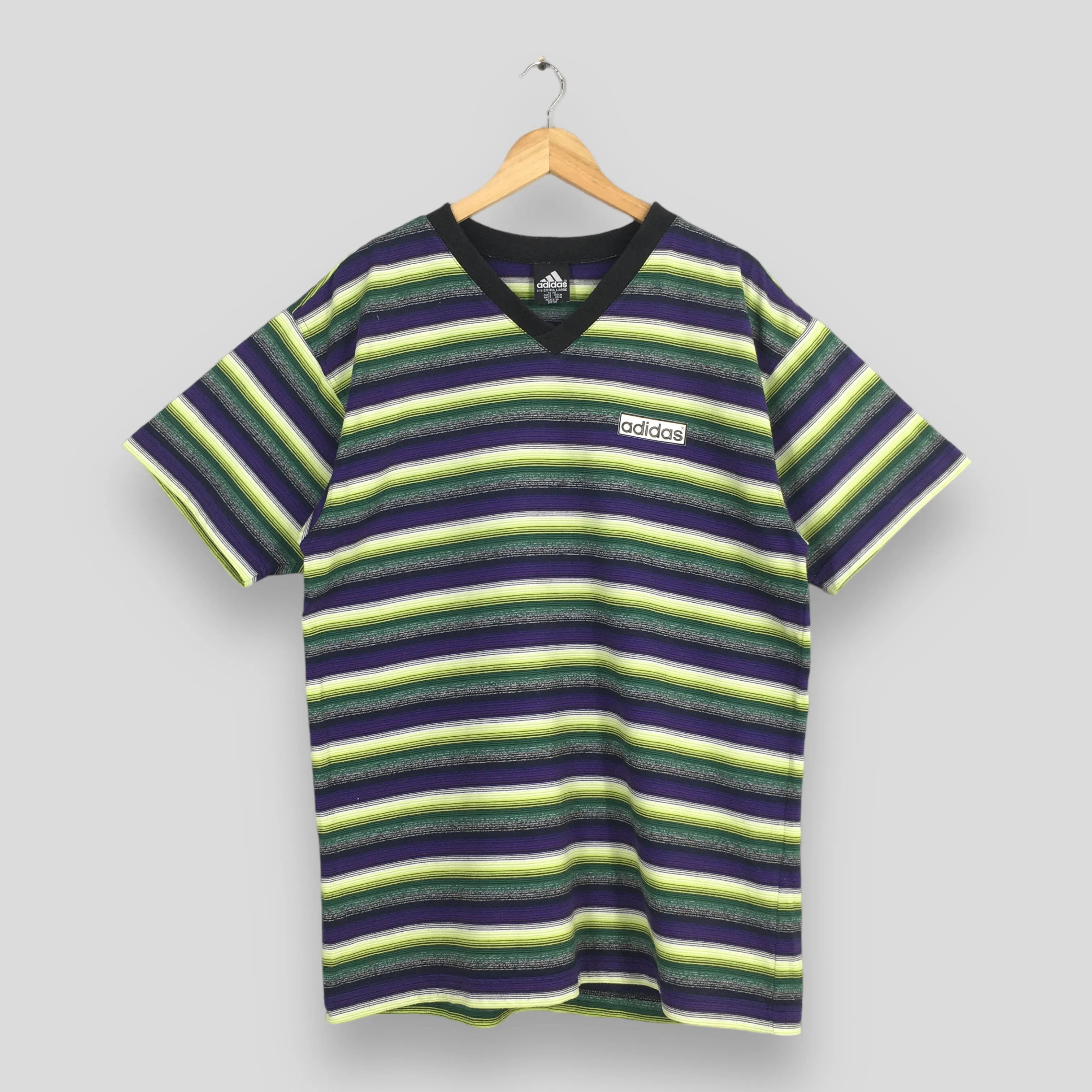 Adidas Multicolor Stripes T shirt XLarge