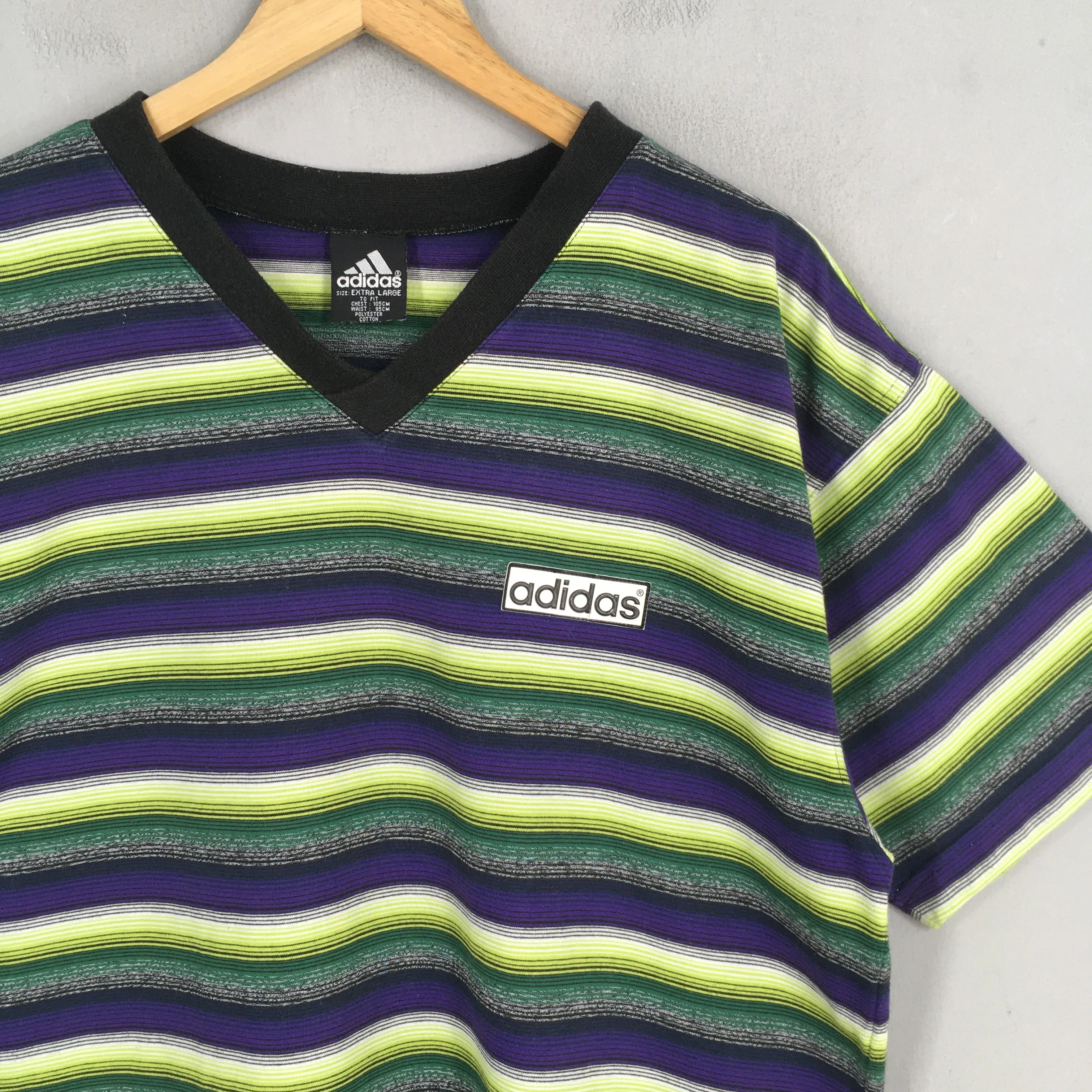 Adidas Multicolor Stripes T shirt XLarge