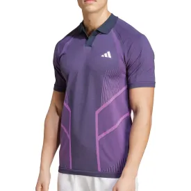 Adidas Pro Seamless AeroReady Freelift Tennis Polo Shirt (Mens) - Aurora Ink/Preloved Purple