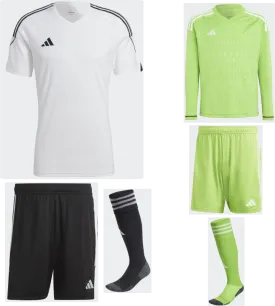 ADIDAS TIRO 23 PREMIUM SS KIT BUNDLE WHITE BLACK