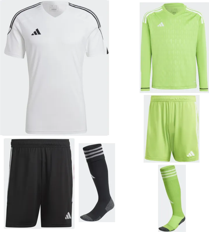 ADIDAS TIRO 23 PREMIUM SS KIT BUNDLE WHITE BLACK