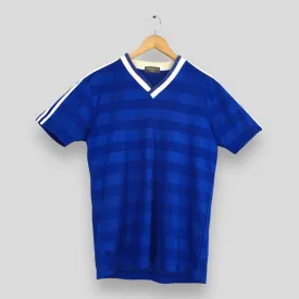 Adidas Trefoil #7 Blue Stripes Jersey Medium