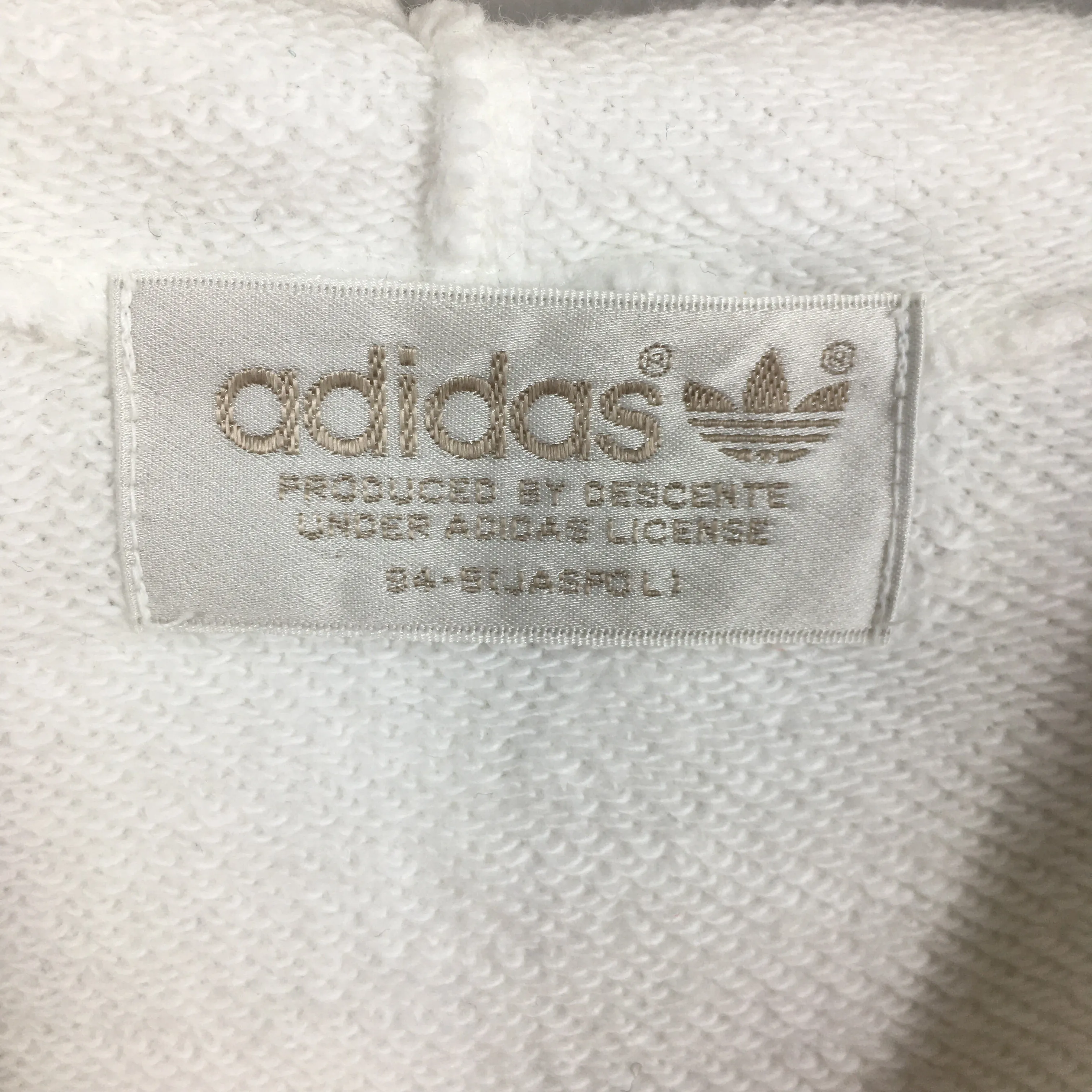 Adidas Trefoil White Hoodie Sweater Medium