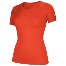 adidas Women's Collegiate Orange Climalite Short Sleeve Tee