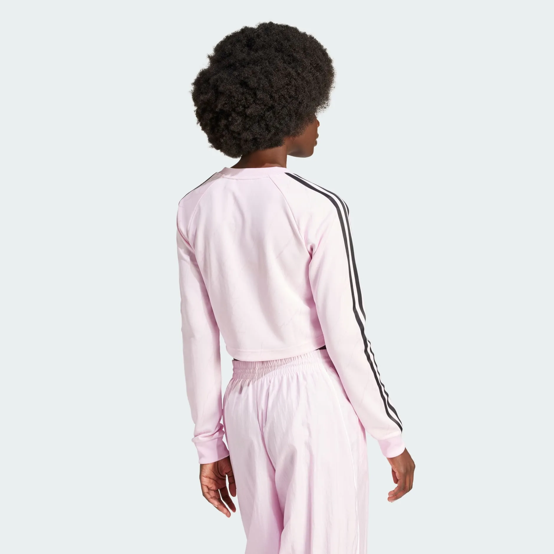 Adidas Women's Long Sleeve Cropped Jersey - Pink