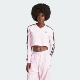 Adidas Women's Long Sleeve Cropped Jersey - Pink