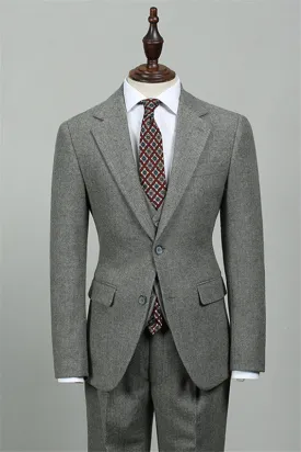 Aiden Gray New Arrival Slim Fit Three-Piece Men's Suit