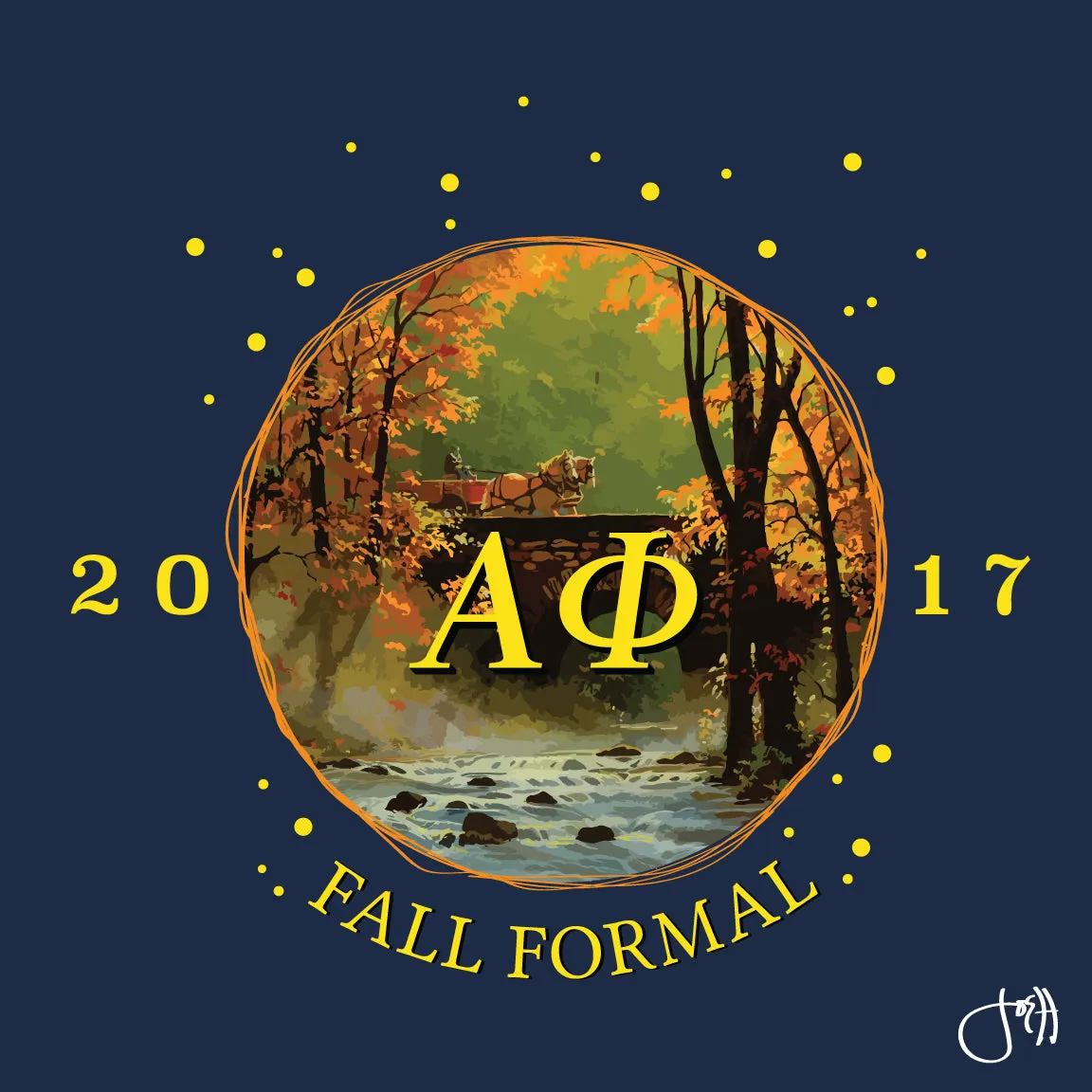 Alpha Phi Fall Formal Art