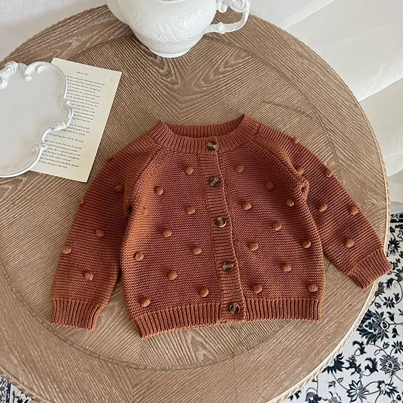 Baby Autumn Knit Bobble Cardigan