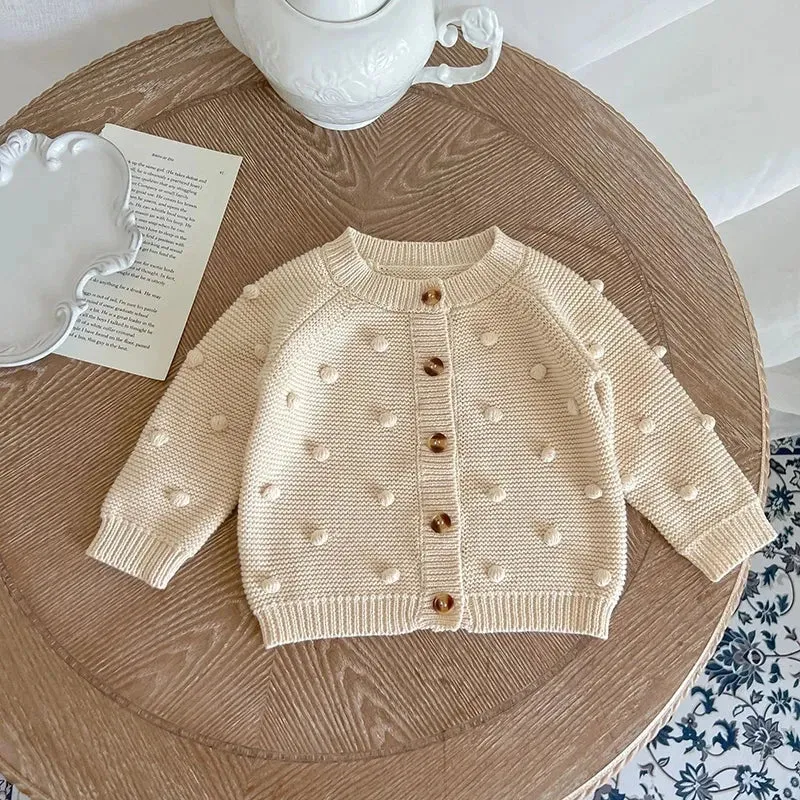 Baby Autumn Knit Bobble Cardigan