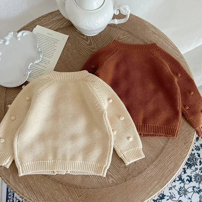 Baby Autumn Knit Bobble Cardigan