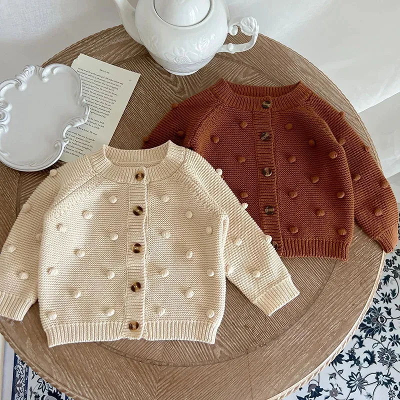 Baby Autumn Knit Bobble Cardigan