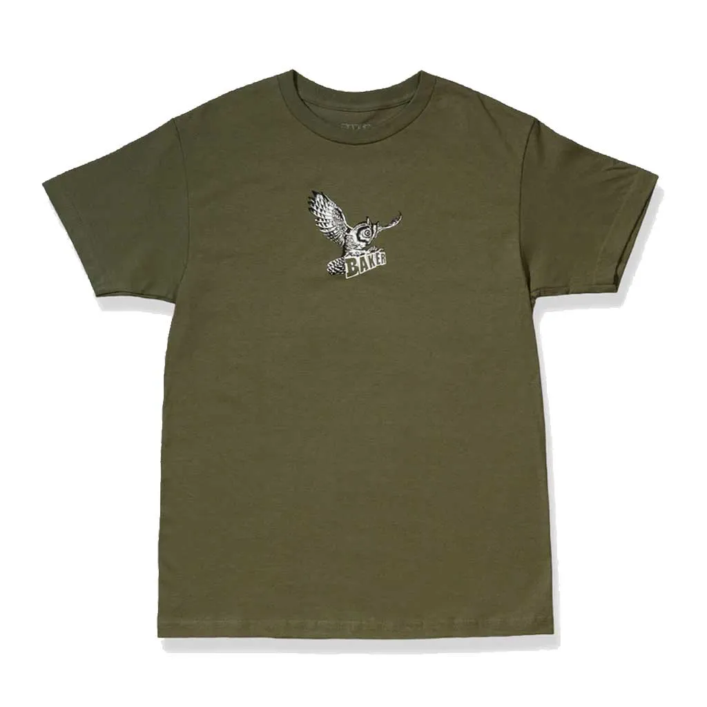 Baker Owl Tee - Military Green