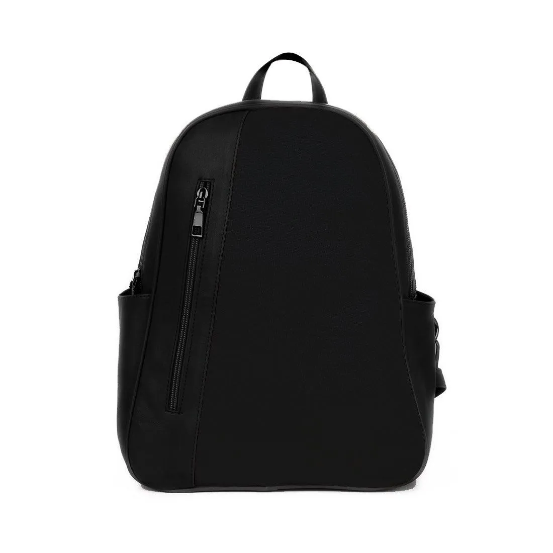 Black Mixed Backpack Solid Black