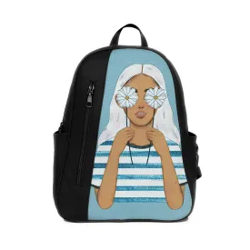 Black Mixed Backpack Sun Flower