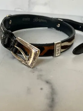 Brighton calf hair animal print belt