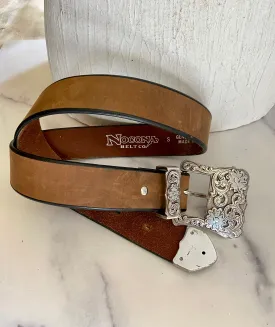 Brown leather belt