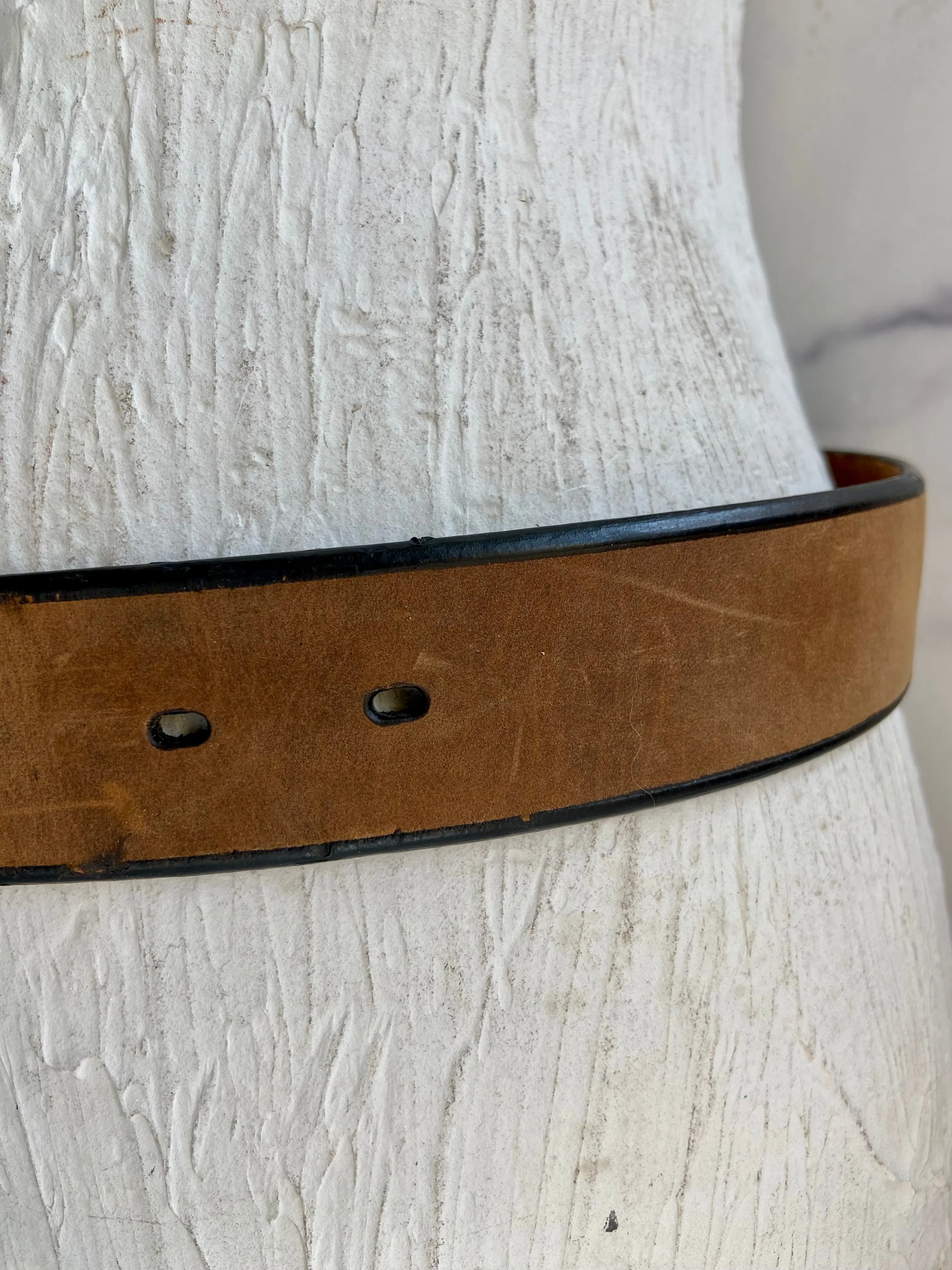 Brown leather belt