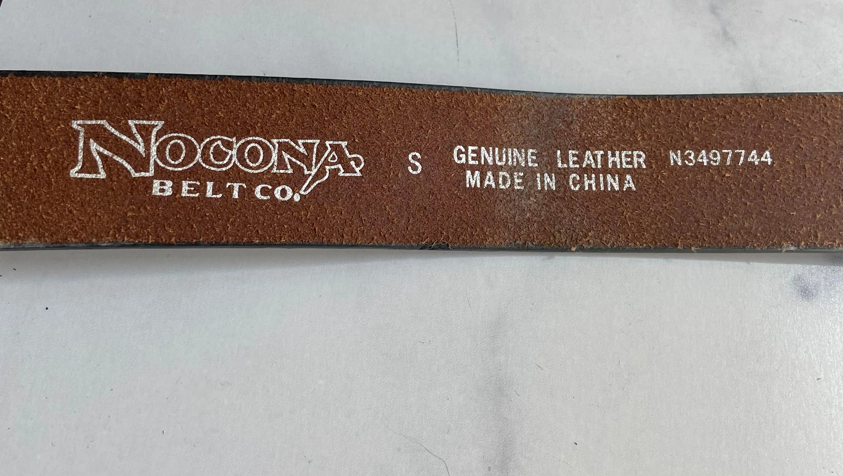 Brown leather belt