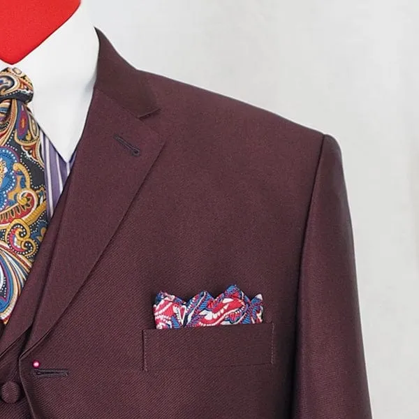 Burgundy Tonic 3 Piece Suit