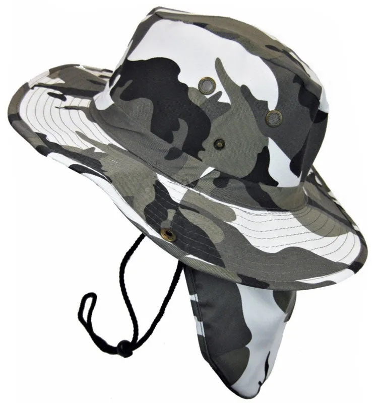 Camouflage Bucket Hats with Flap Wholesale