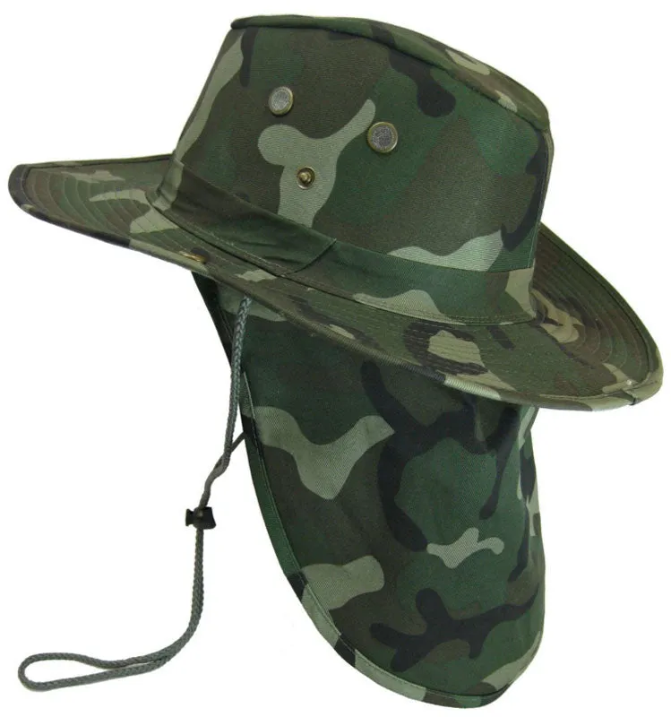 Camouflage Bucket Hats with Flap Wholesale