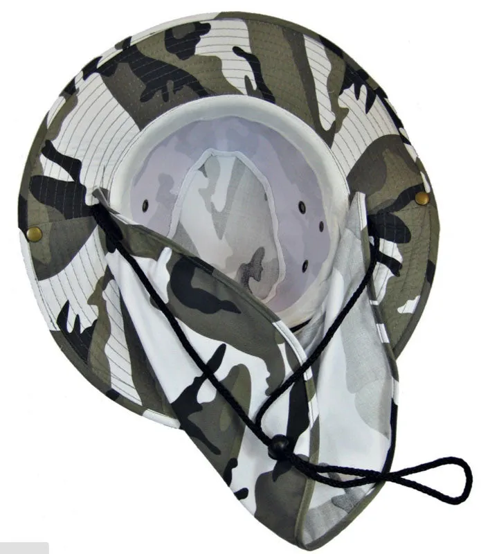 Camouflage Bucket Hats with Flap Wholesale