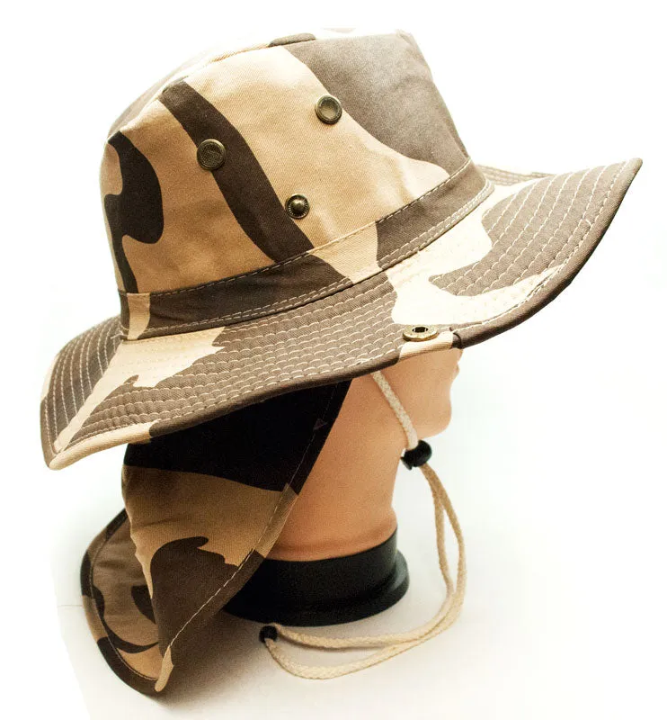 Camouflage Bucket Hats with Flap Wholesale