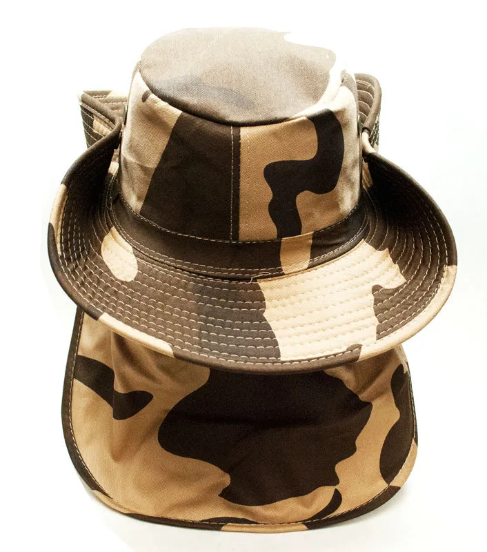 Camouflage Bucket Hats with Flap Wholesale