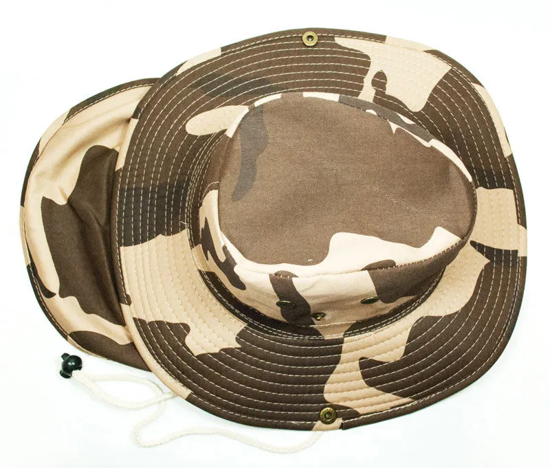 Camouflage Bucket Hats with Flap Wholesale