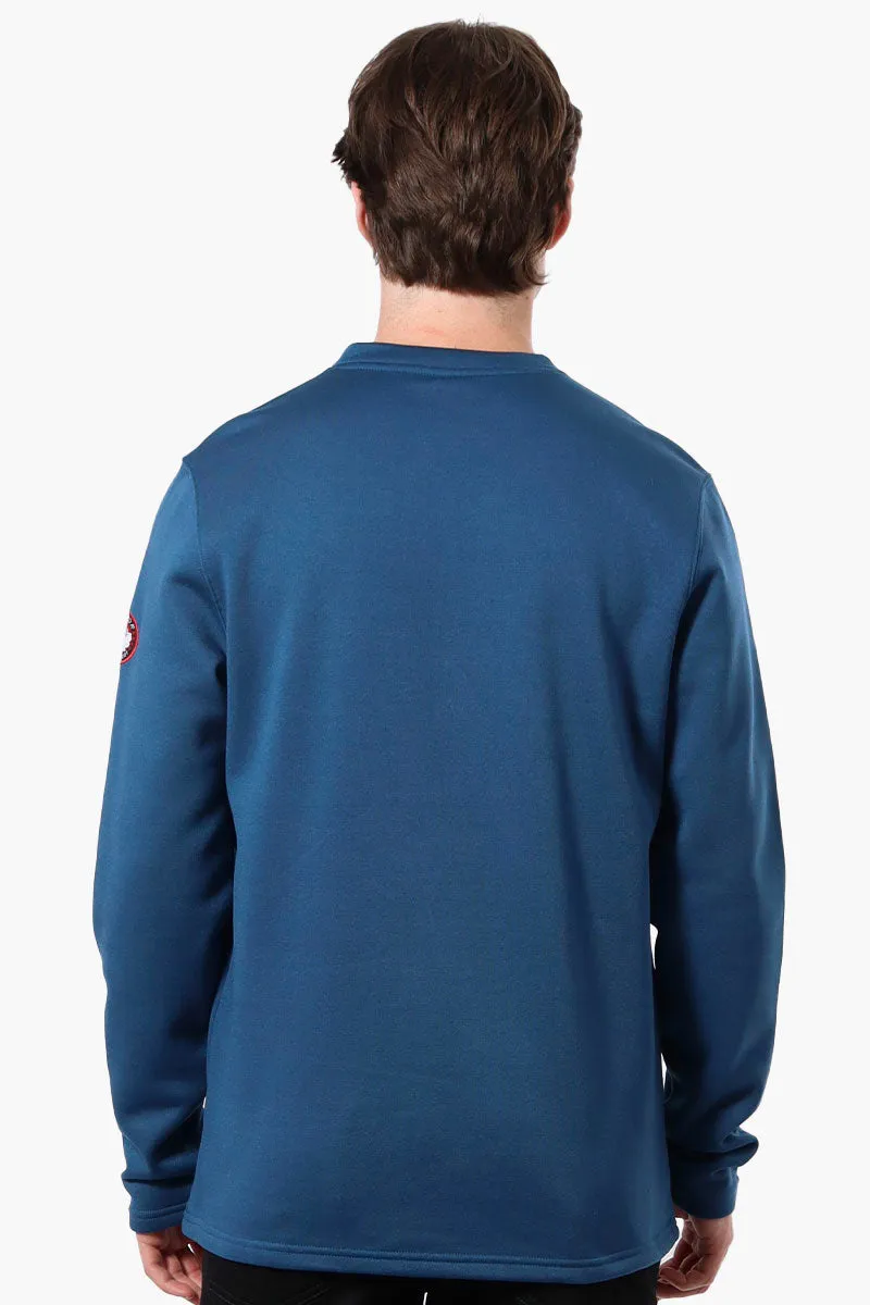 Canada Weather Gear Fleece Henley Sweatshirt - Navy