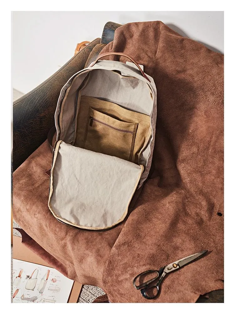 Canvas Mens Backpacks Canvas Satchel Backpack Canvas College Backpacks for Men