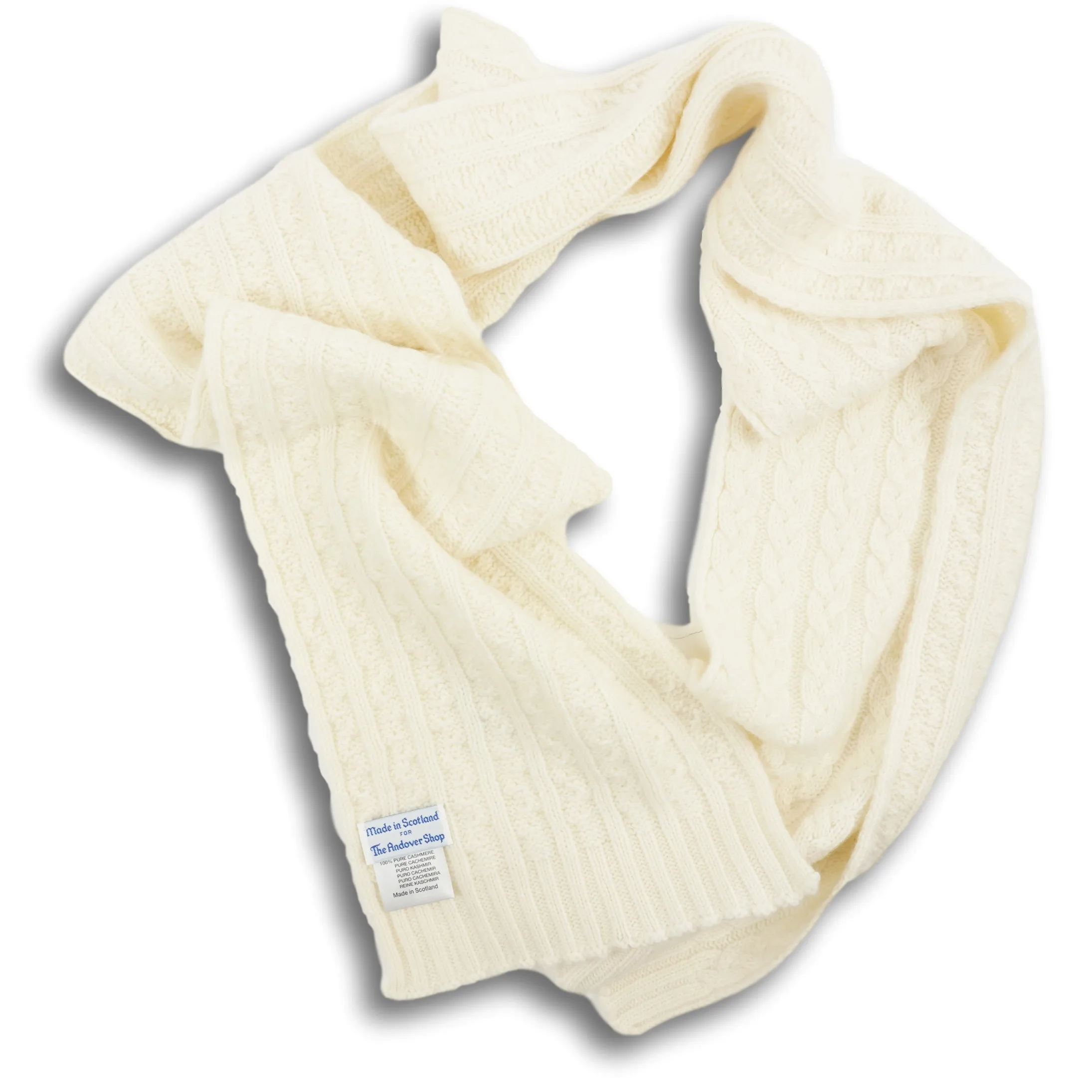 Cashmere Cable Knit Scarf